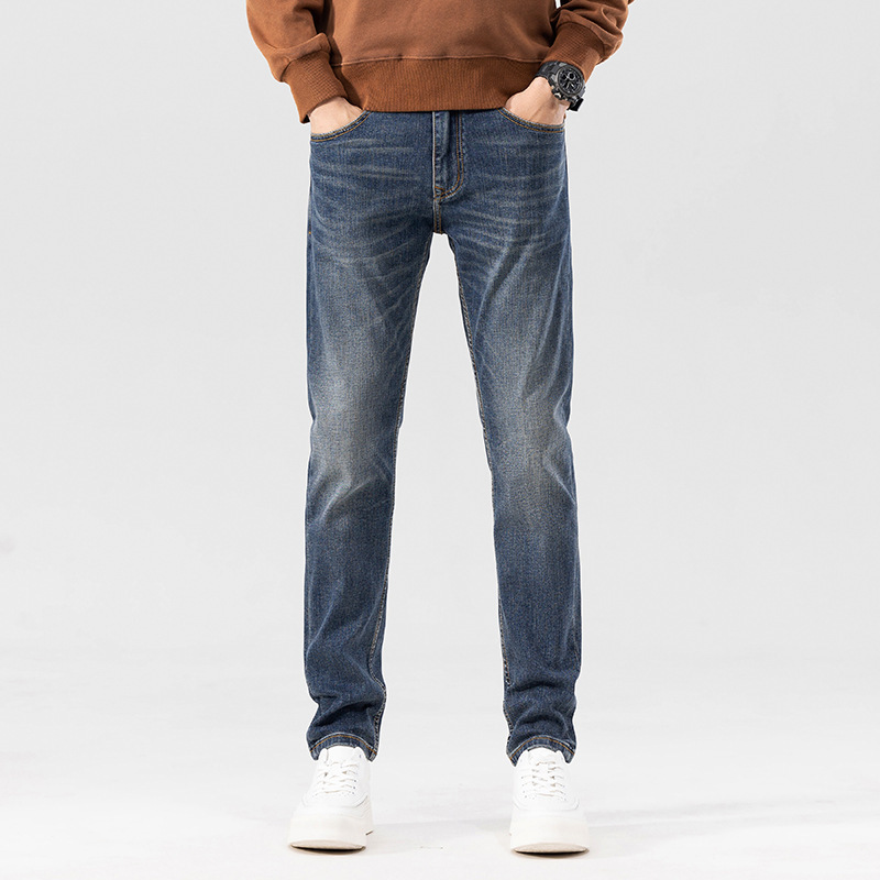 Heren Jeans | Blauwe Slim Fit Jeans Xv Denim Cross Vintage Wash Heren Heren